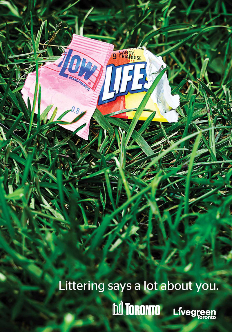 Illustration for article titled Clever ads piece together trash to make fun of people who litter